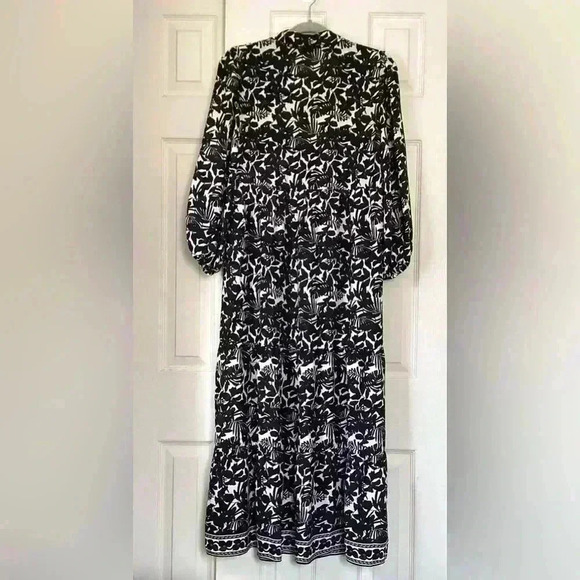 NWT Max Studio Black White Tiered Maxi Dress Size Small - Picture 5 of 8